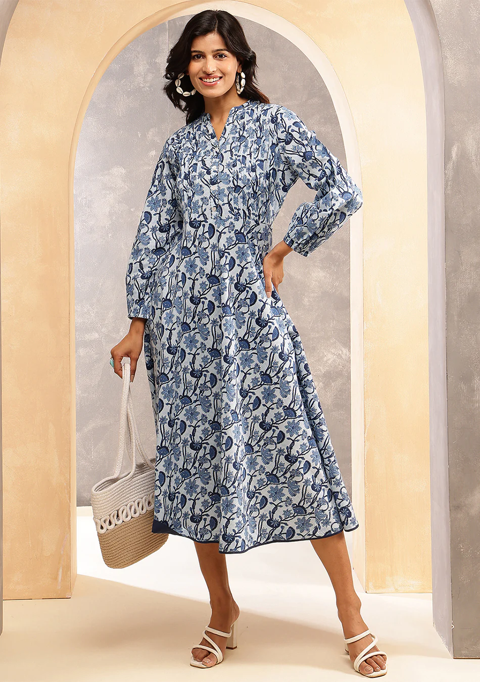 Aravalii Indigo Meadow Couture Dress - Image 7