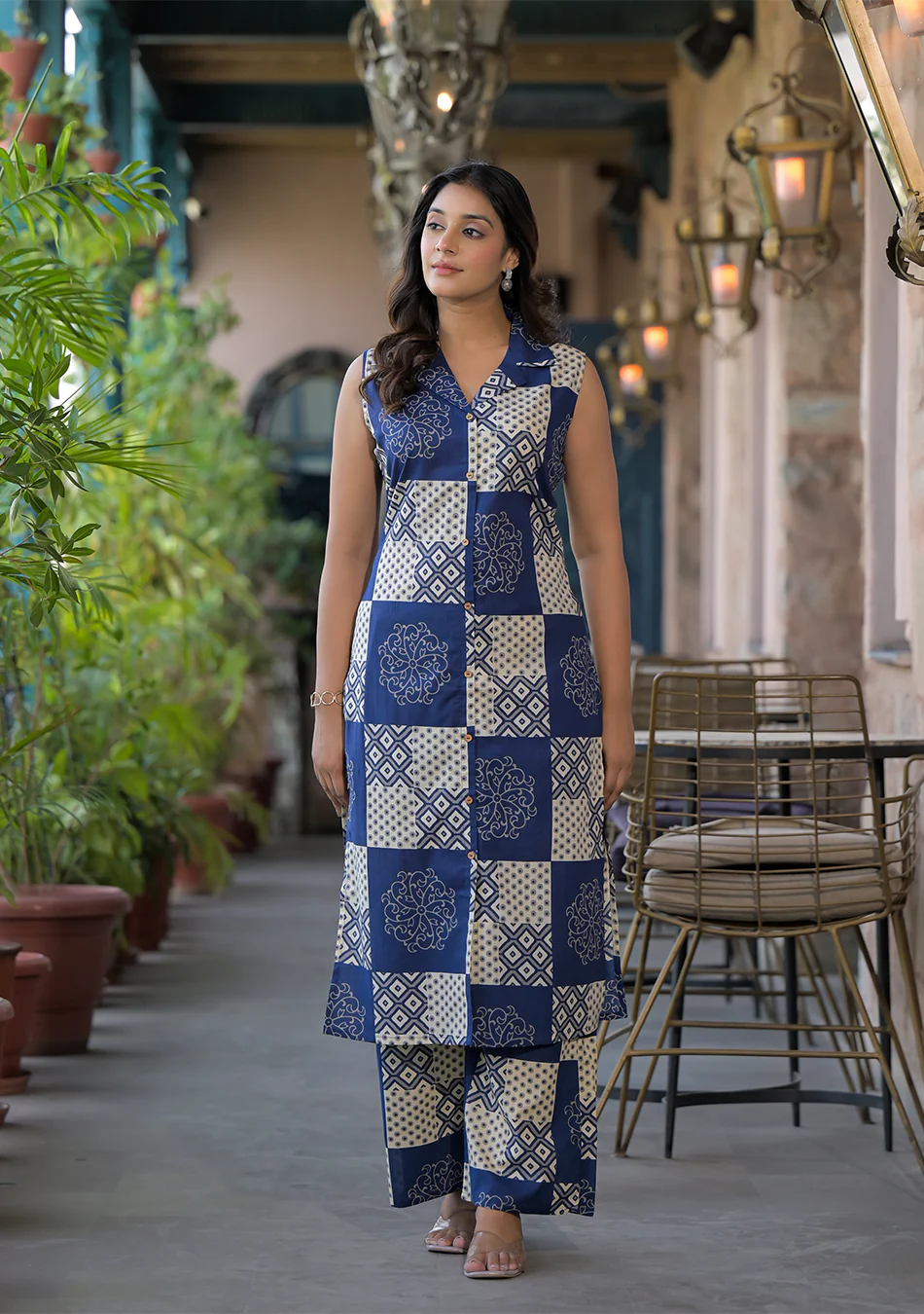 Indigo Mosaic Co-Ord Set - Image 2