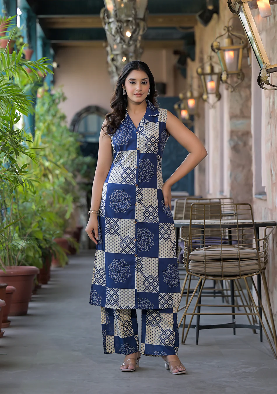 Indigo Mosaic Co-Ord Set - Image 4