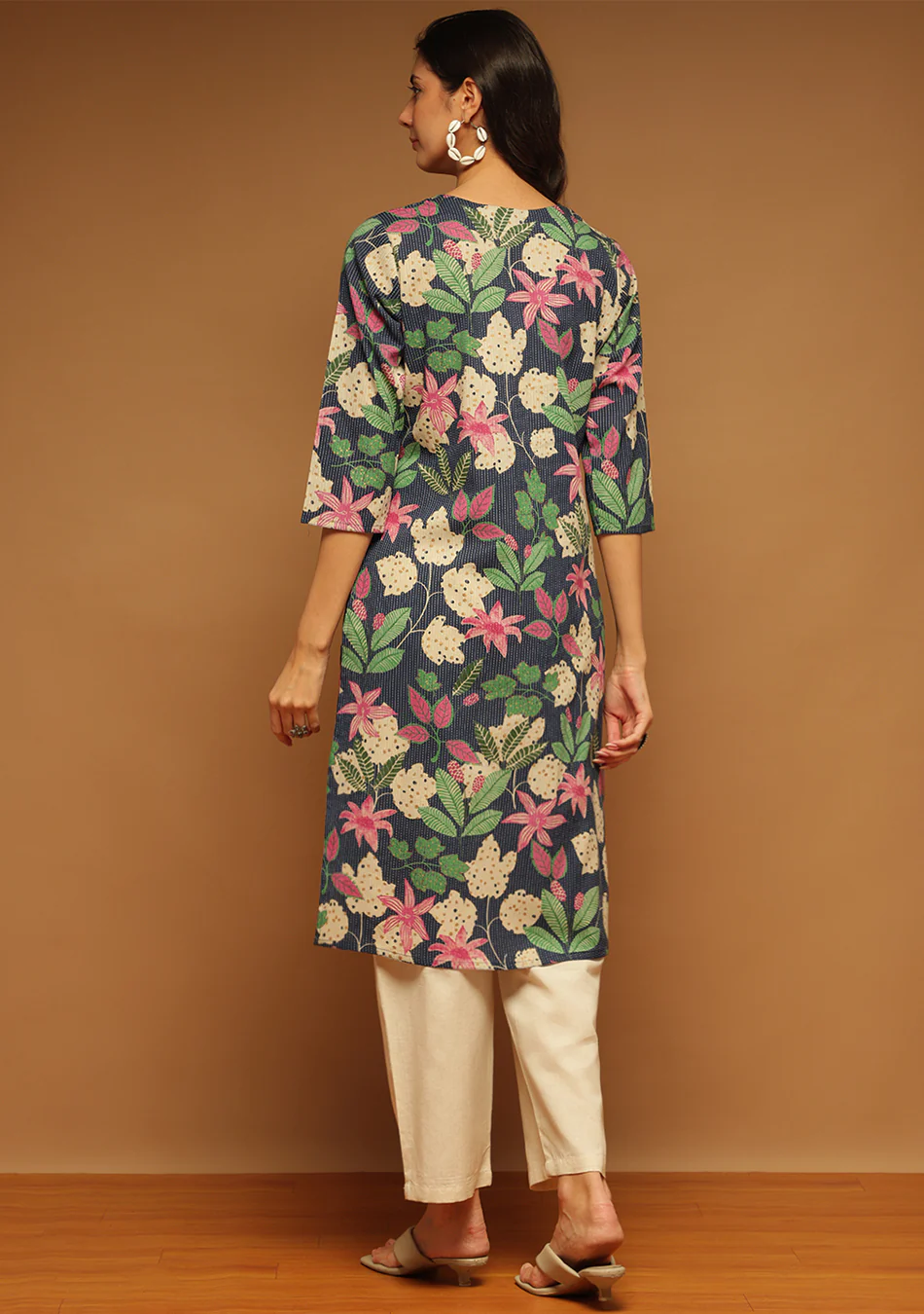Indigo Petal Charm Kurta - Image 3