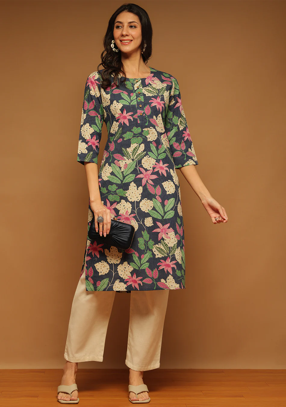 Indigo Petal Charm Kurta - Image 6