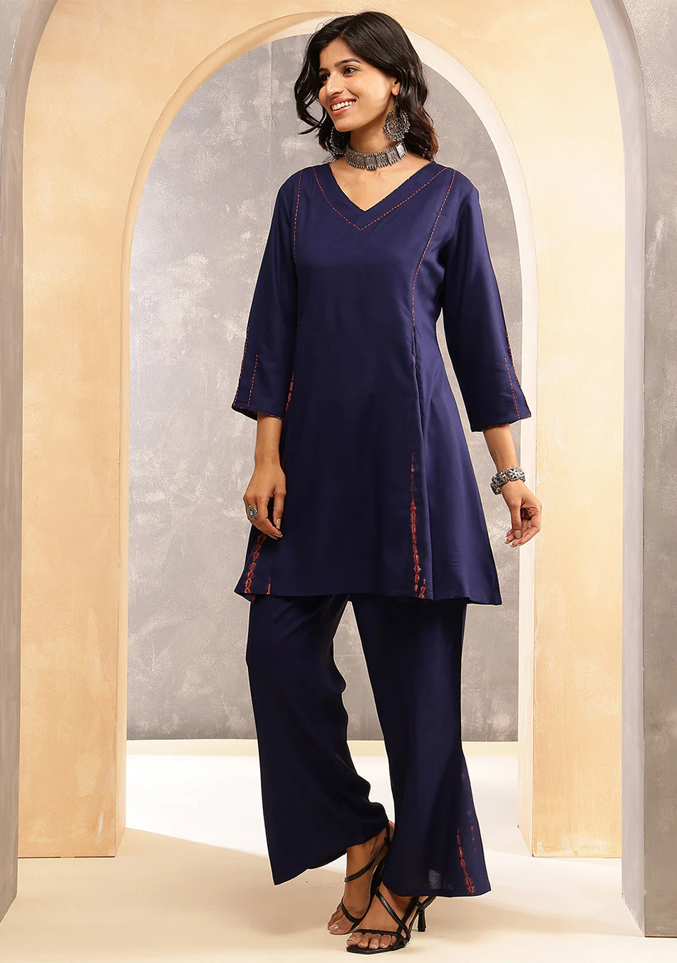 Aravalii Indigo Shibori Co-ord Set - Image 11