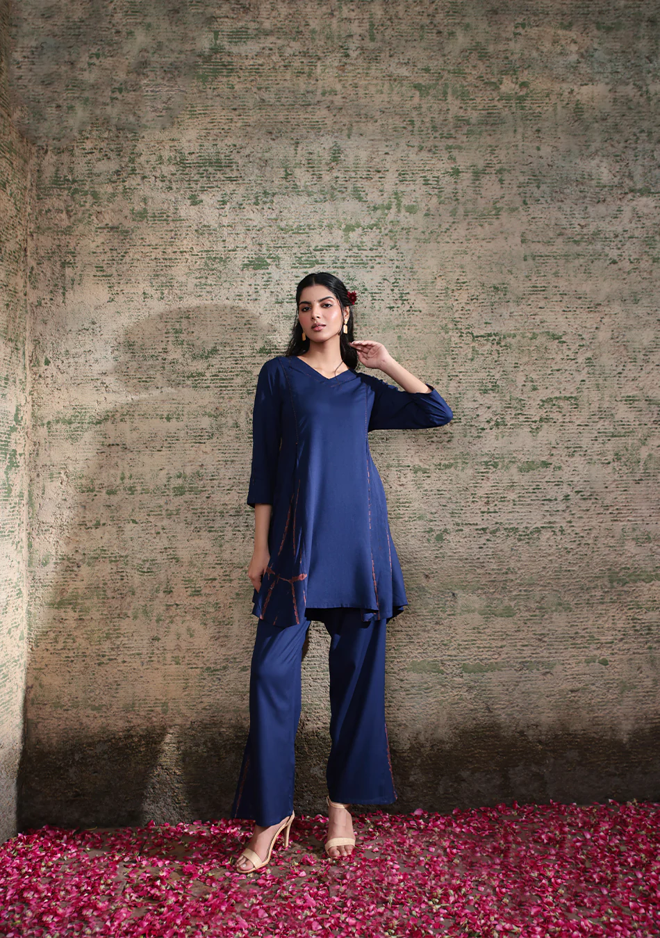 Aravalii Indigo Shibori Co-ord Set - Image 5