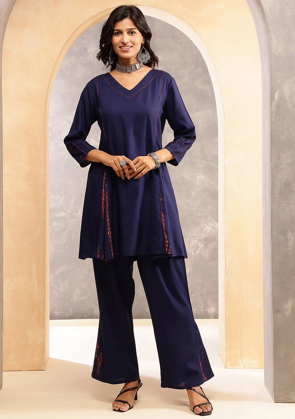 Aravalii Indigo Shibori Co-ord Set - Image 7