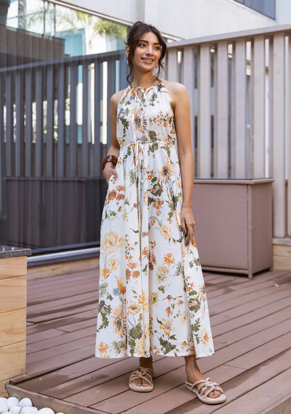 Aravalii Élan Botanica Halter Dress - Image 2
