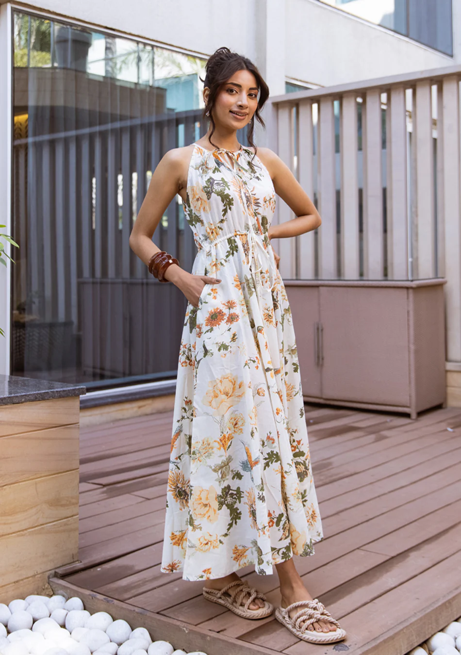 Aravalii Élan Botanica Halter Dress - Image 3