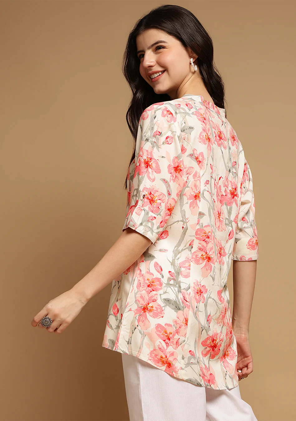 Ivory Floral Top - Image 11
