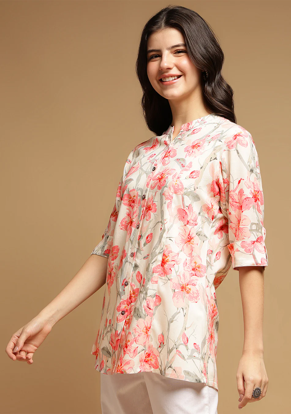 Ivory Floral Top - Image 12