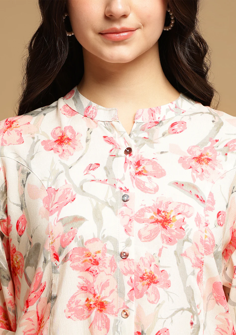 Ivory Floral Top - Image 13