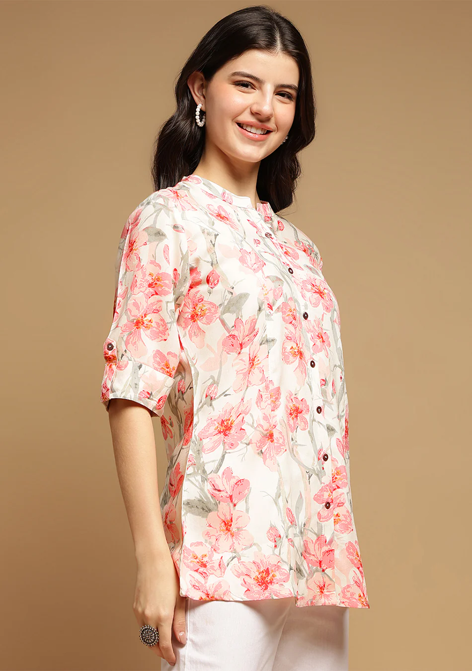 Ivory Floral Top - Image 14