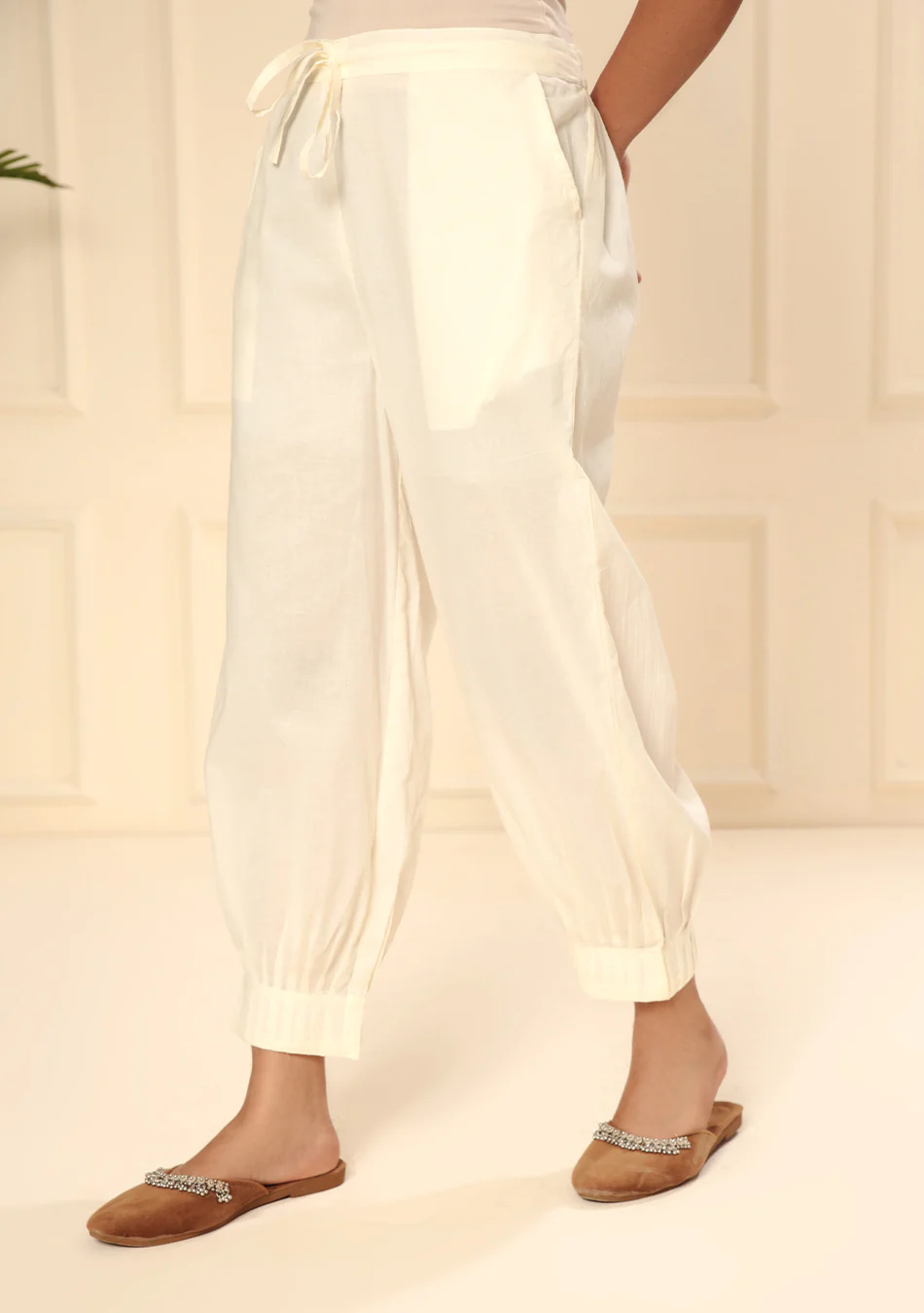 Ivory Pintex Afgani Pant - Image 2