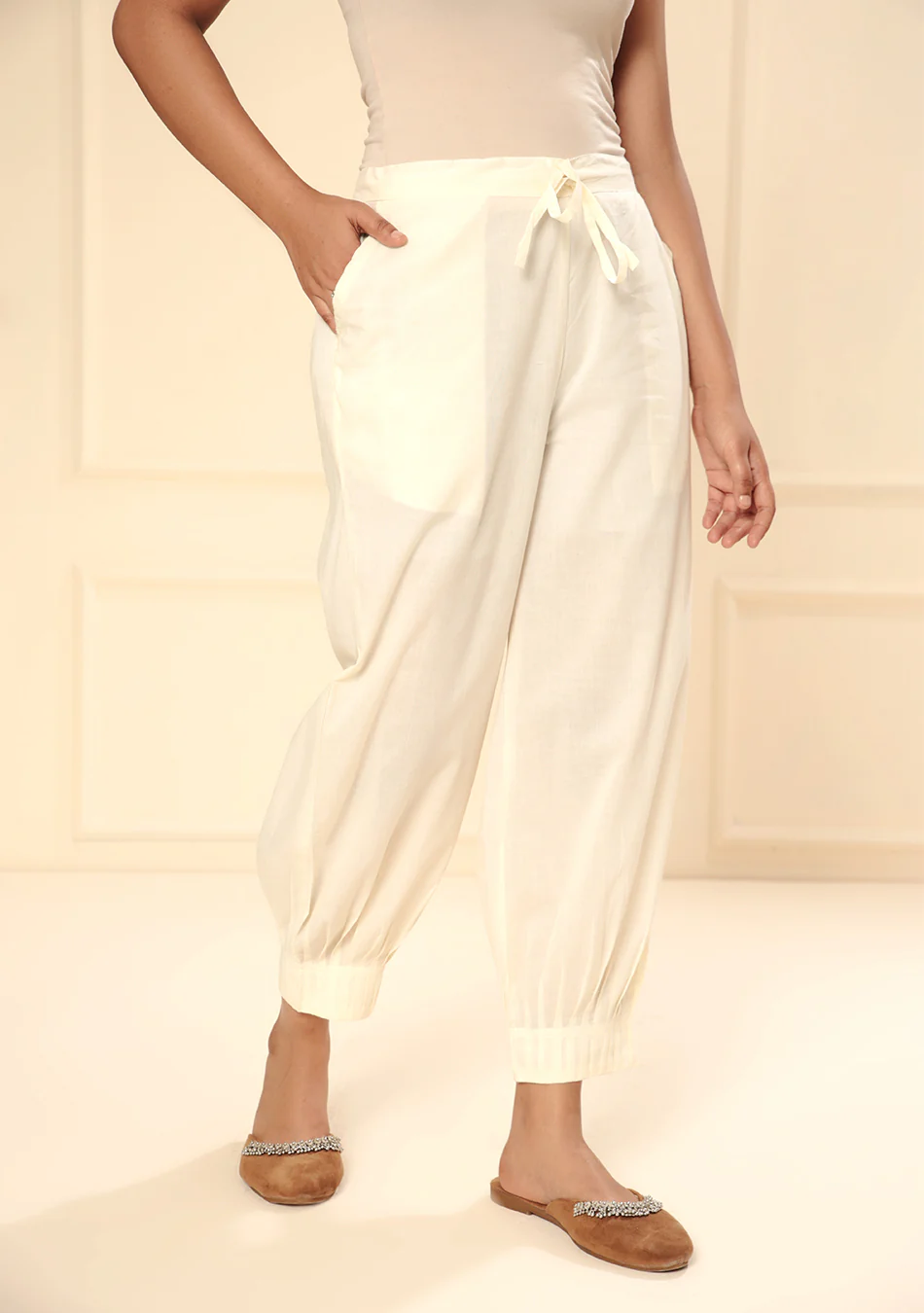 Ivory Pintex Afgani Pant - Image 3