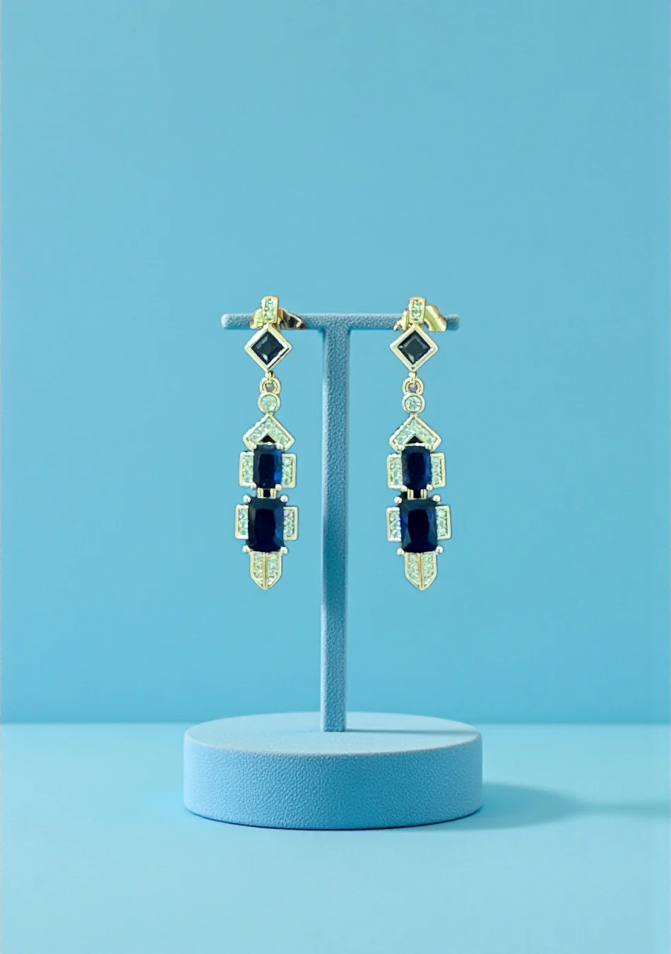 Royal Sapphire Art Deco Drops - Image 5