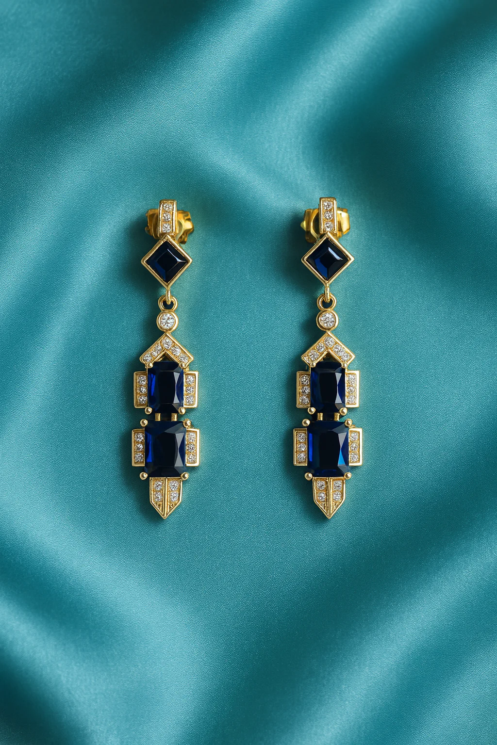 Royal Sapphire Art Deco Drops - Image 6