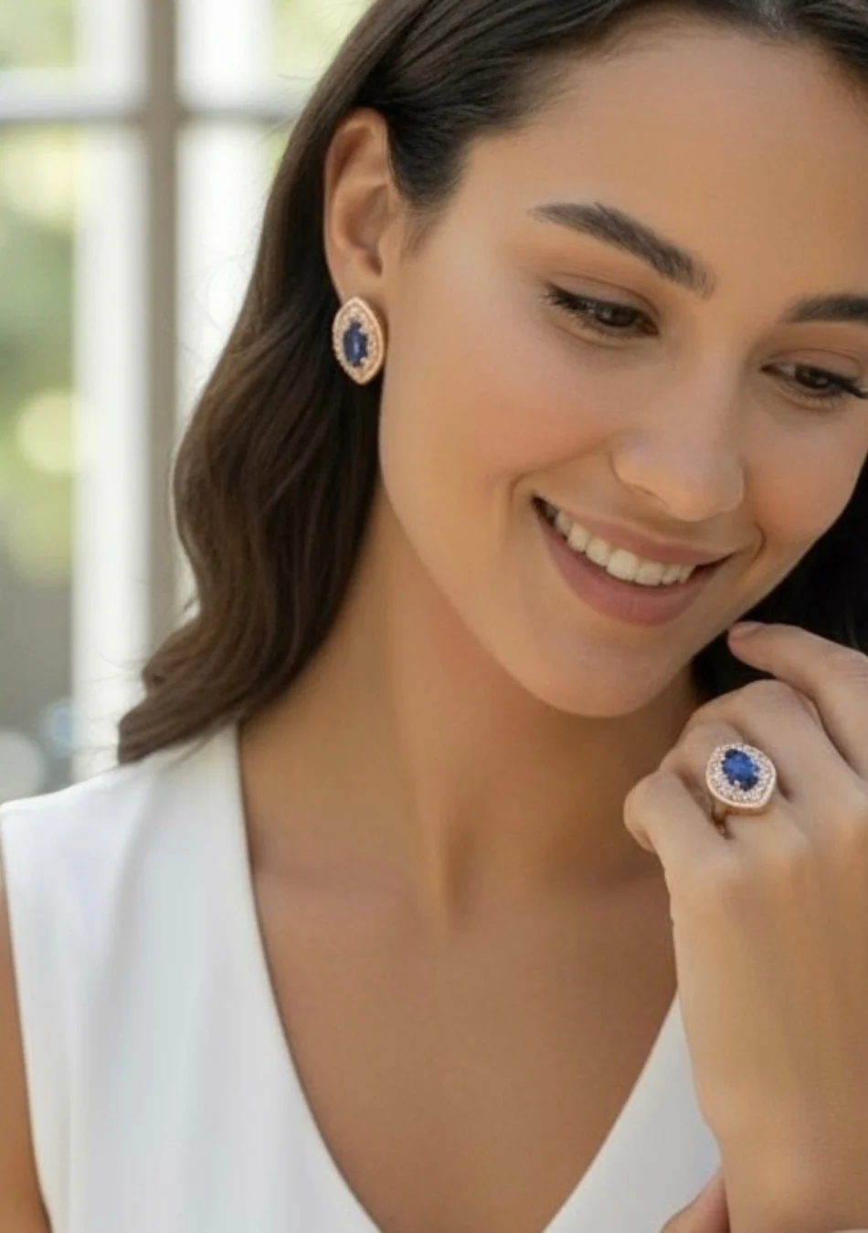 Imperial Blue Marquise Set - Image 4