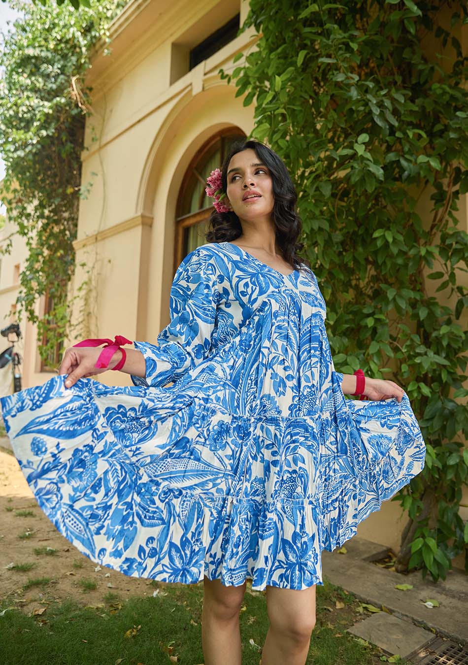 Aravalii Santorini Bloom Mini Dress - Image 3