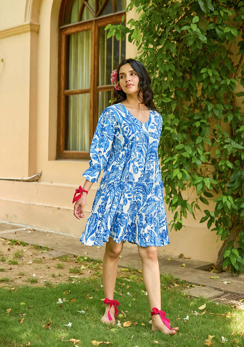 Aravalii Santorini Bloom Mini Dress - Image 5