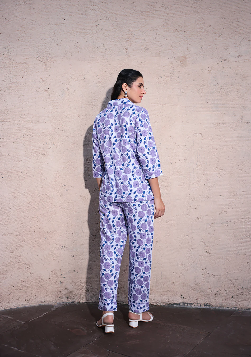 Lavender Bloom Night Suit - Image 5