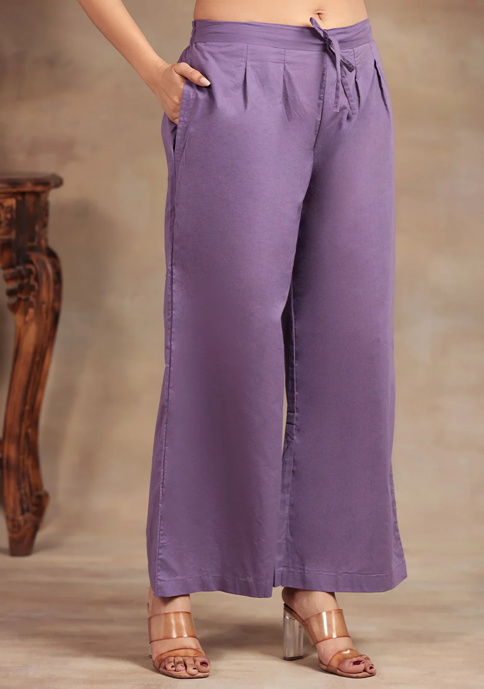 Lavender elegance Embroidered Suit Set - Image 6