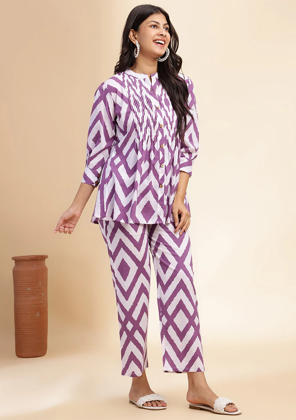 Aravalii Lavender Ikat Muse Co-Ord Set - Image 10