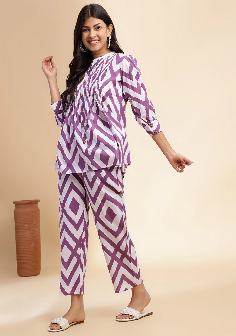 Aravalii Lavender Ikat Muse Co-Ord Set - Image 11