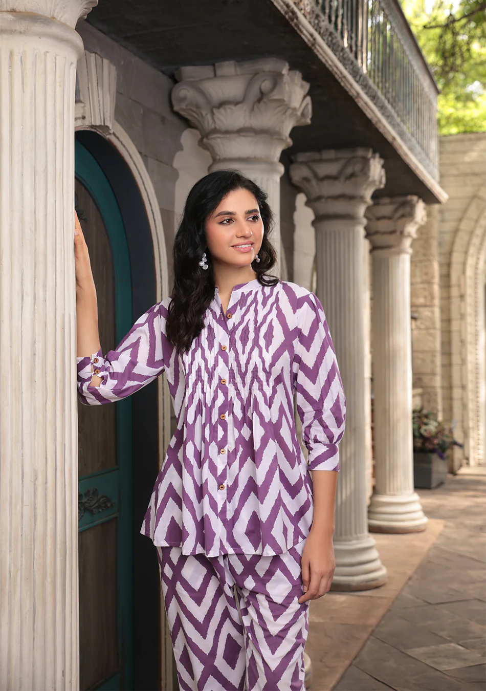 Aravalii Lavender Ikat Muse Co-Ord Set - Image 2
