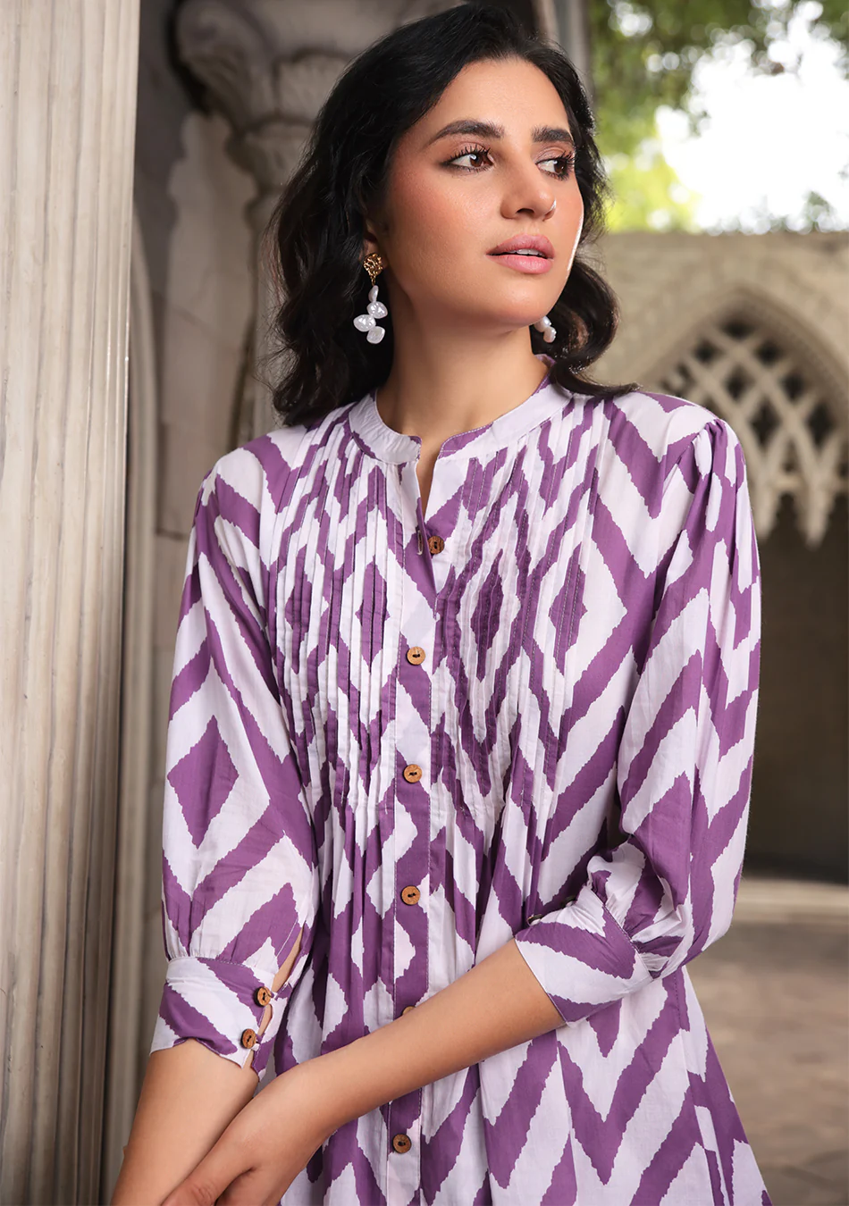 Aravalii Lavender Ikat Muse Co-Ord Set - Image 4