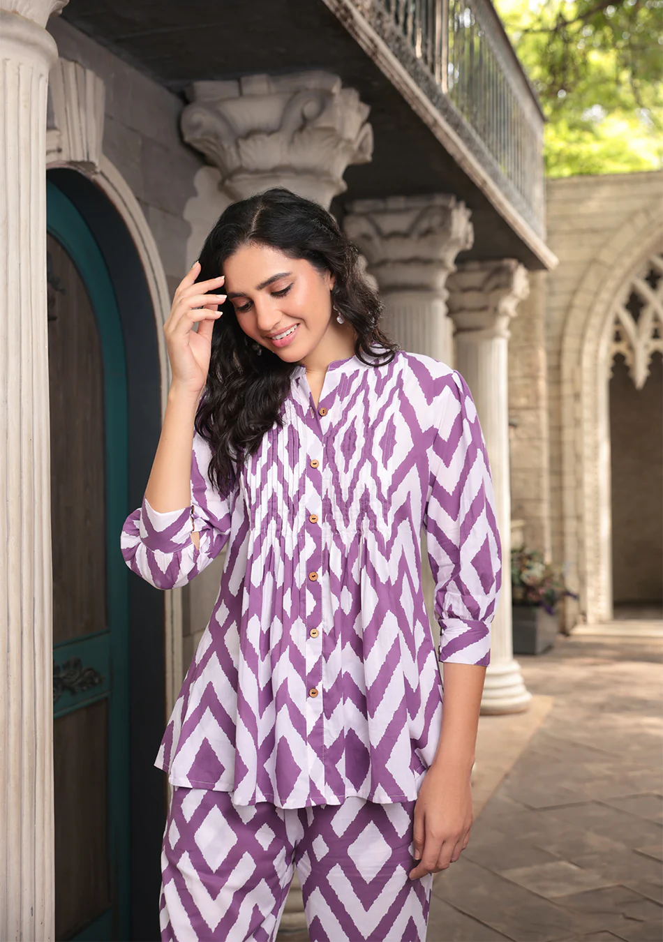 Aravalii Lavender Ikat Muse Co-Ord Set - Image 5
