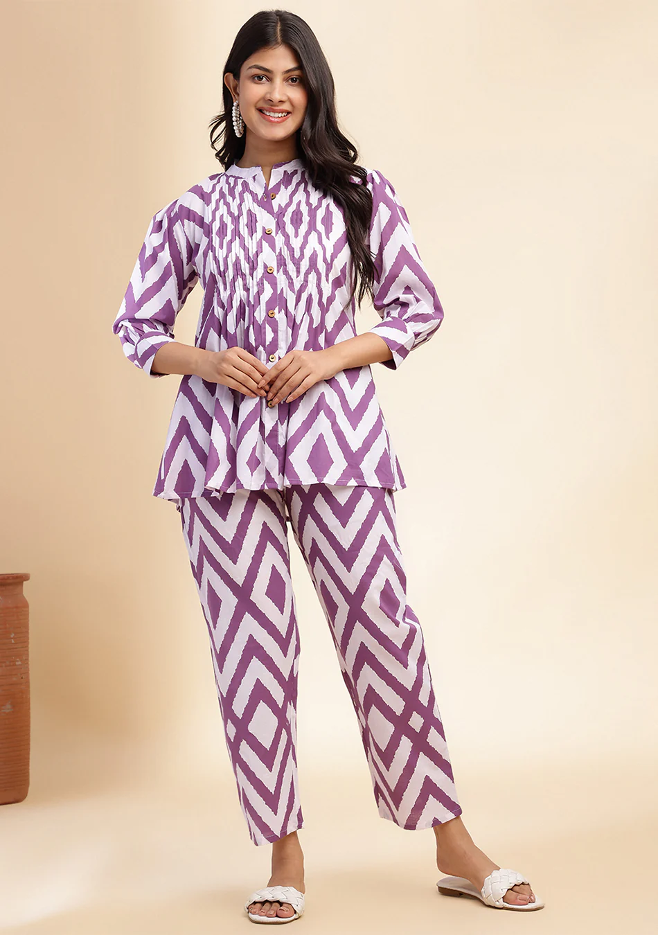Aravalii Lavender Ikat Muse Co-Ord Set - Image 7