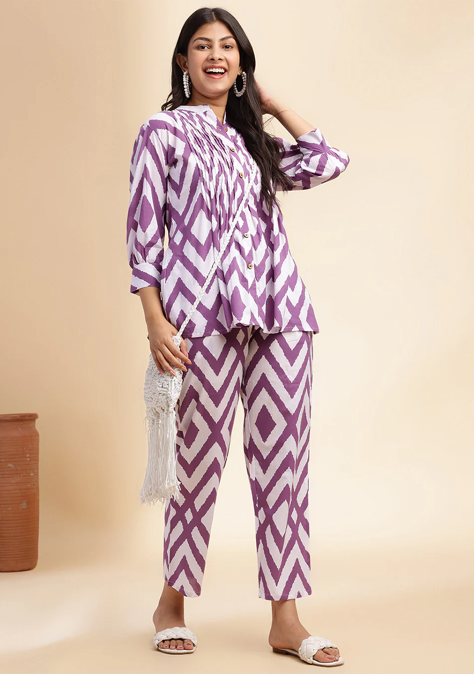 Aravalii Lavender Ikat Muse Co-Ord Set - Image 8