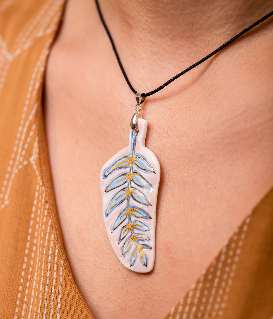 Leaf Necklace - Light - Image 3