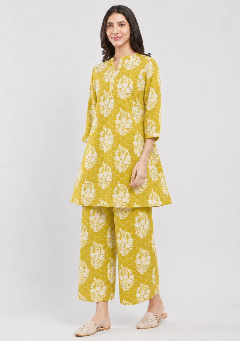 Aravalii Lemon Bloom Artisan Co-ord Set - Image 2