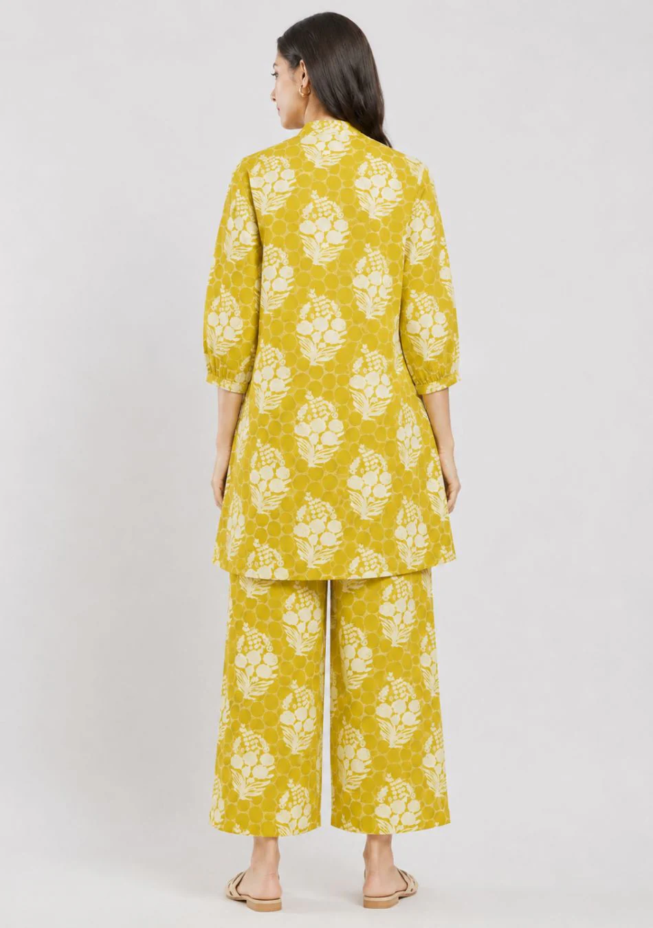 Aravalii Lemon Bloom Artisan Co-ord Set - Image 3