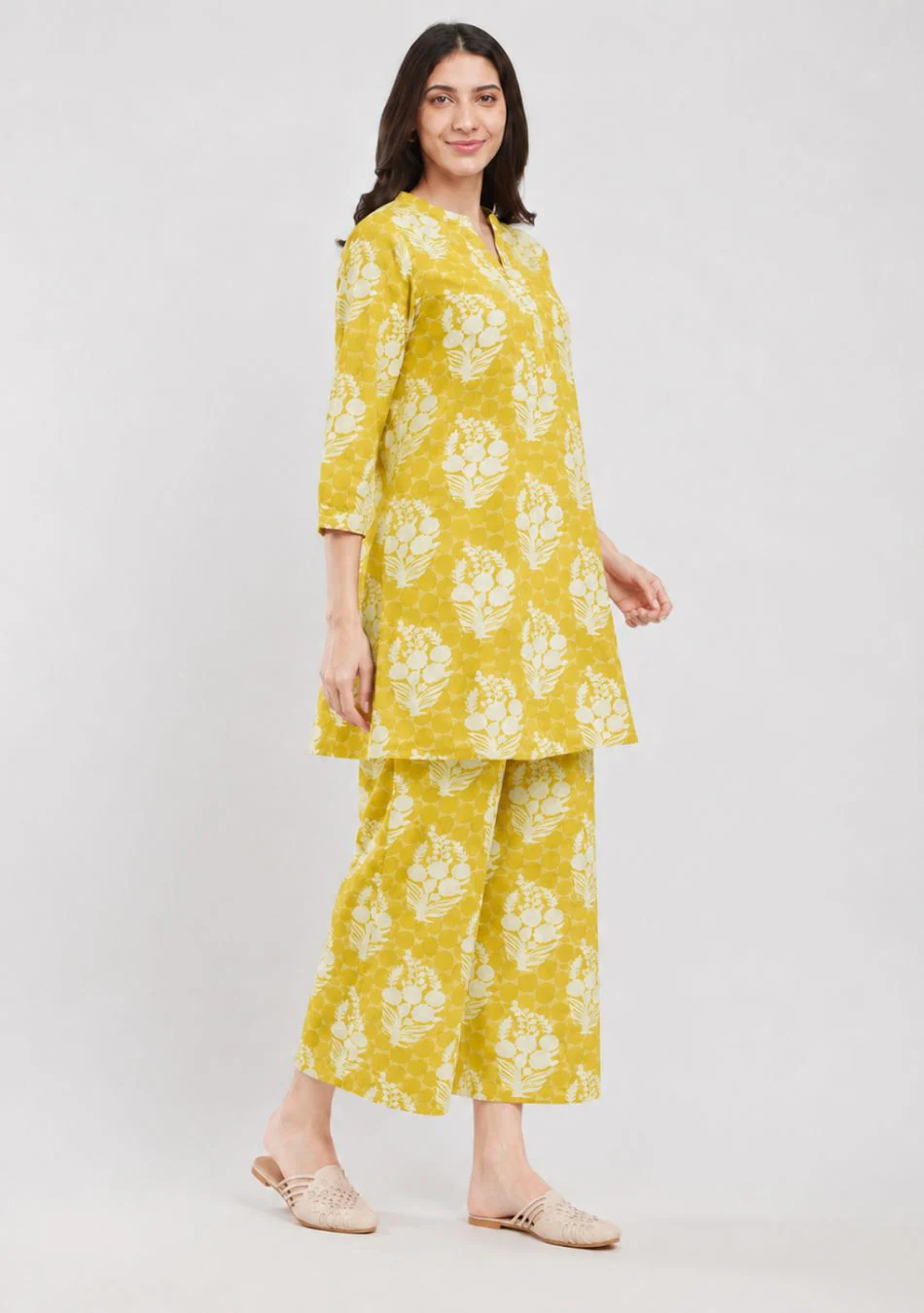 Aravalii Lemon Bloom Artisan Co-ord Set - Image 4