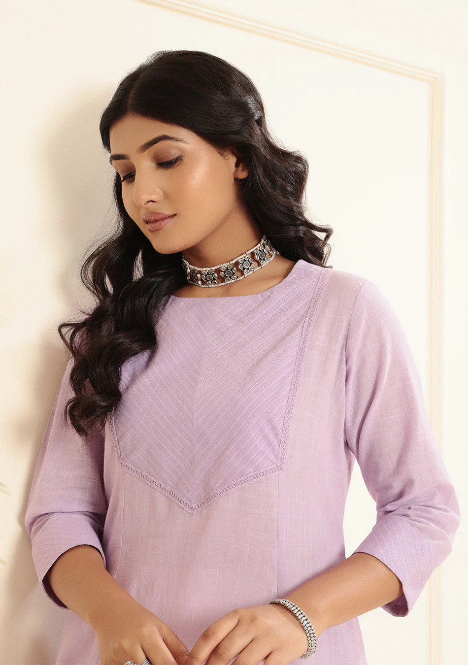 Lilac Breeze Cotton Kurta - Image 2