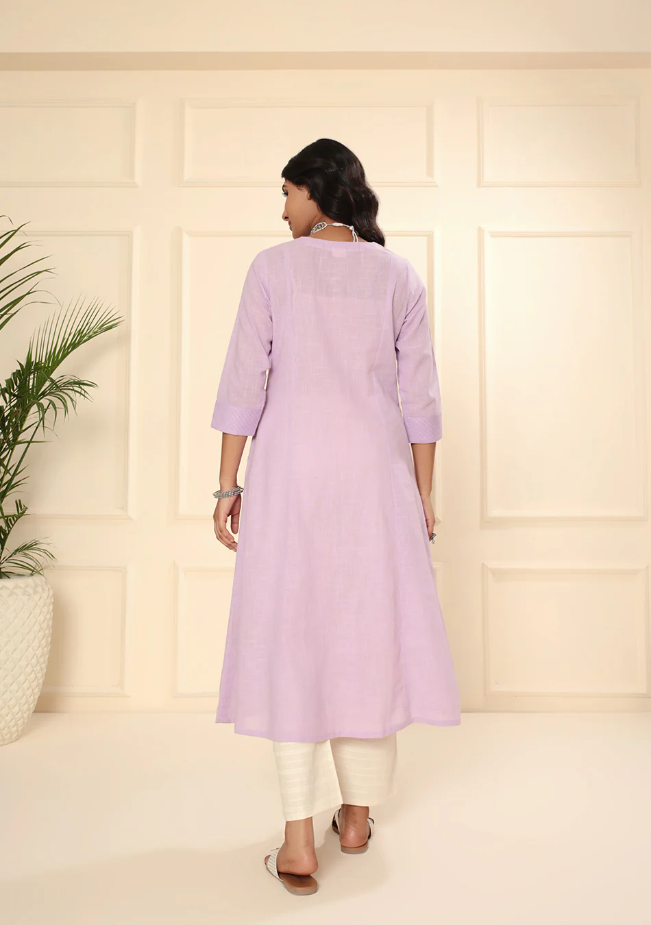Lilac Breeze Cotton Kurta - Image 5