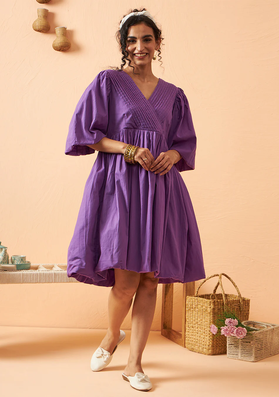 Aravalii lilac-dream-puff-dress - Image 4