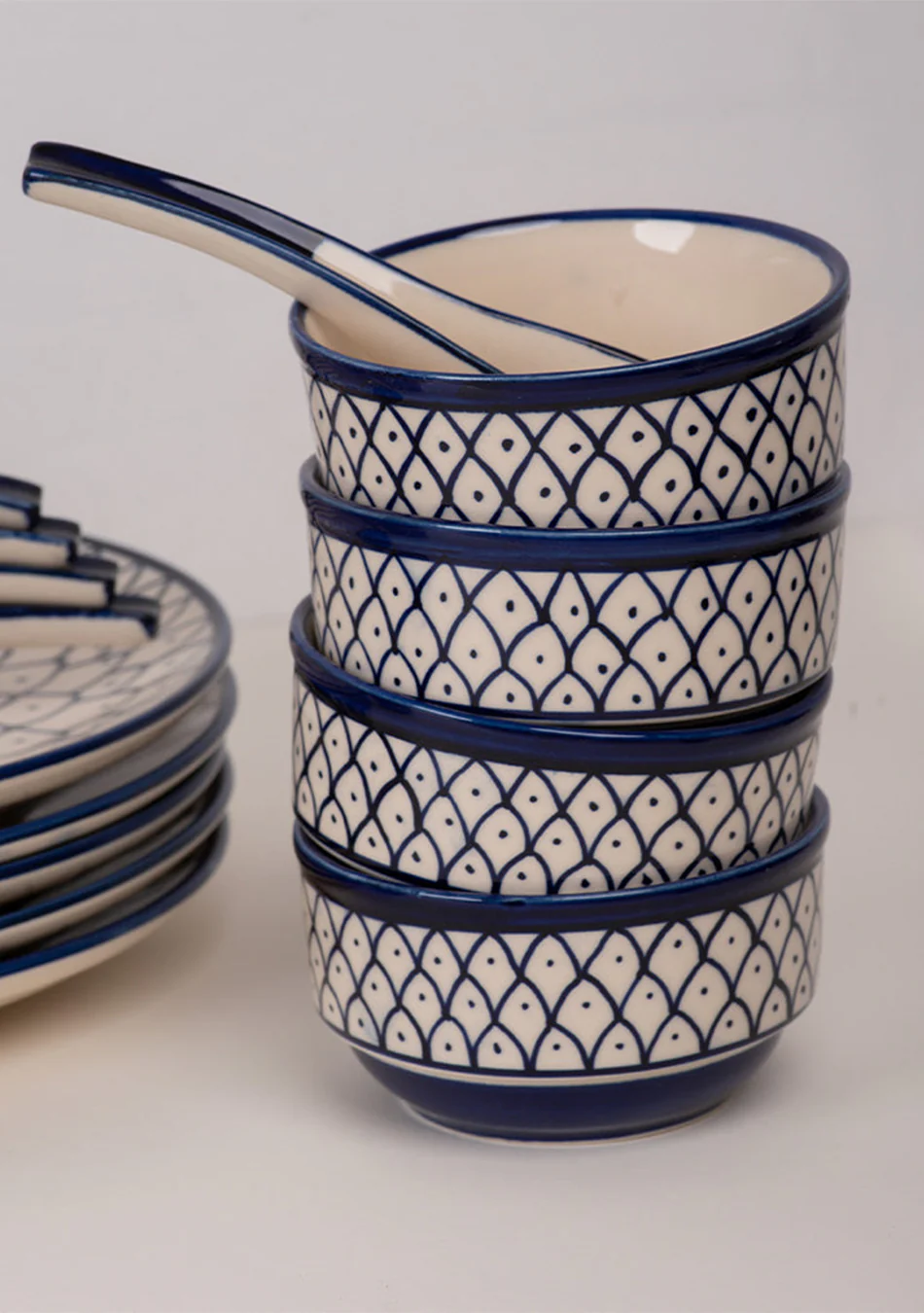 Lily of The Nile Ceramic Dinnerset - Set of 37 - Image 8