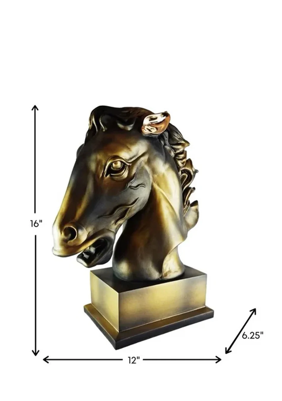 Majestic Stallion Head Sculpture - Image 3