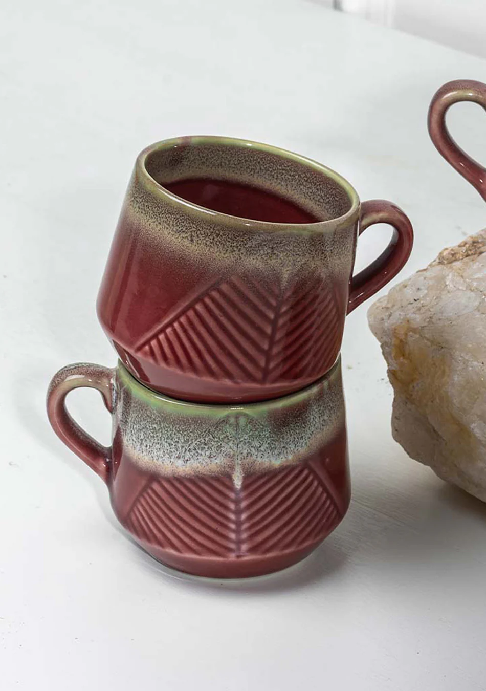 Maroon Oriole Mugs - Handcrafted - Image 3