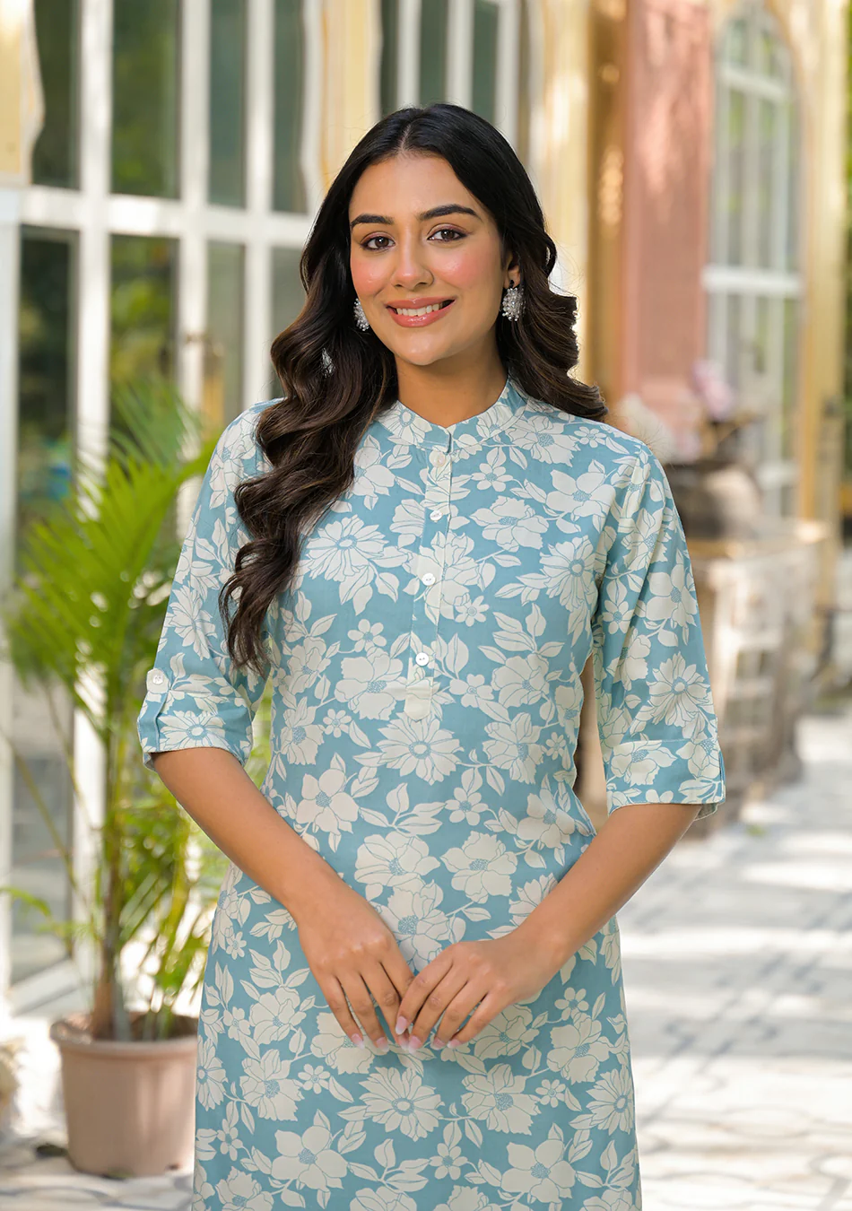 Aravalii Mint Blossom Kurta - Image 4