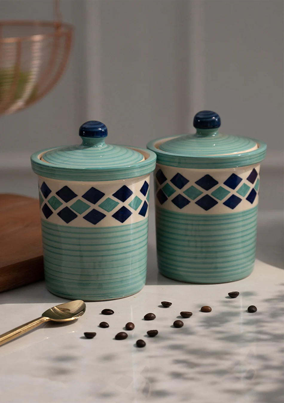 Mint Twins Ceramic Jar Set - Image 4