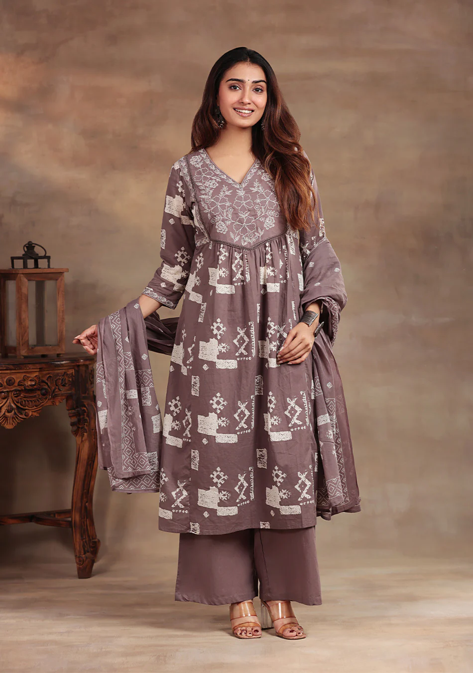 Mocha Grace Suit Set