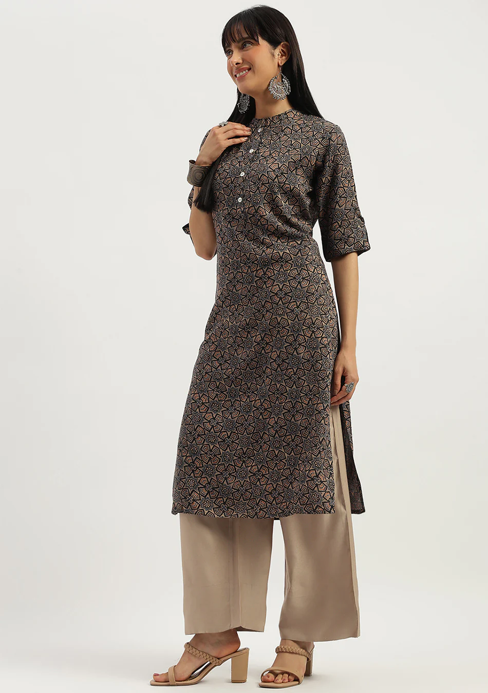 Aravalii Mocha Dune Kurta - Image 4
