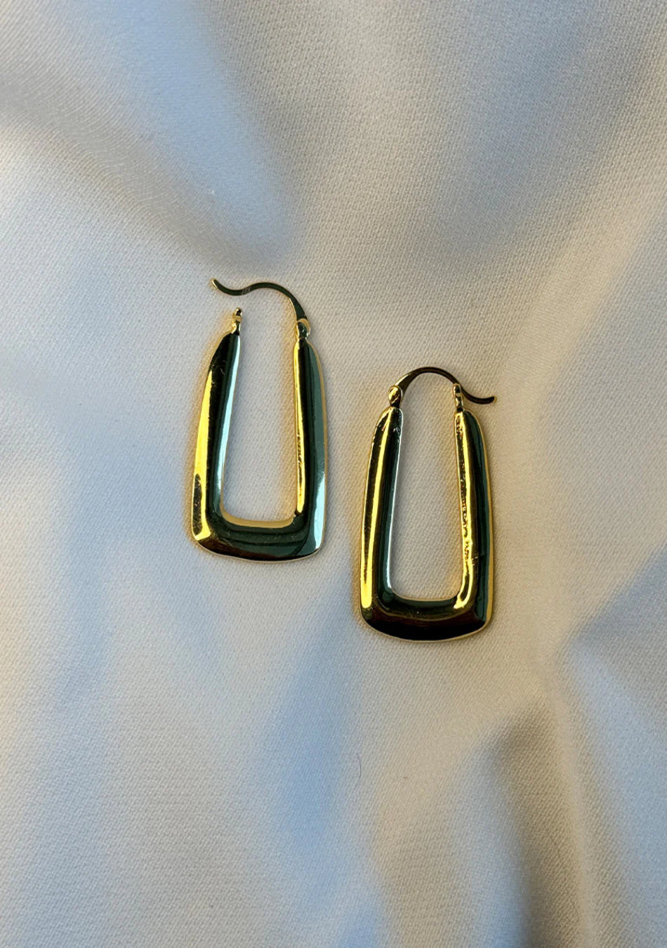 Modern Arch Hoops Earrings - Image 2