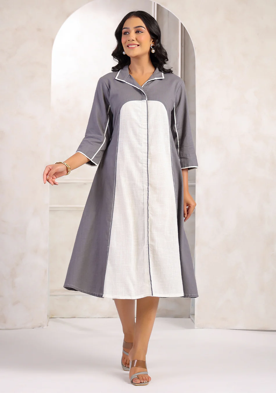Aravalii Monochrome calm dress - Image 11
