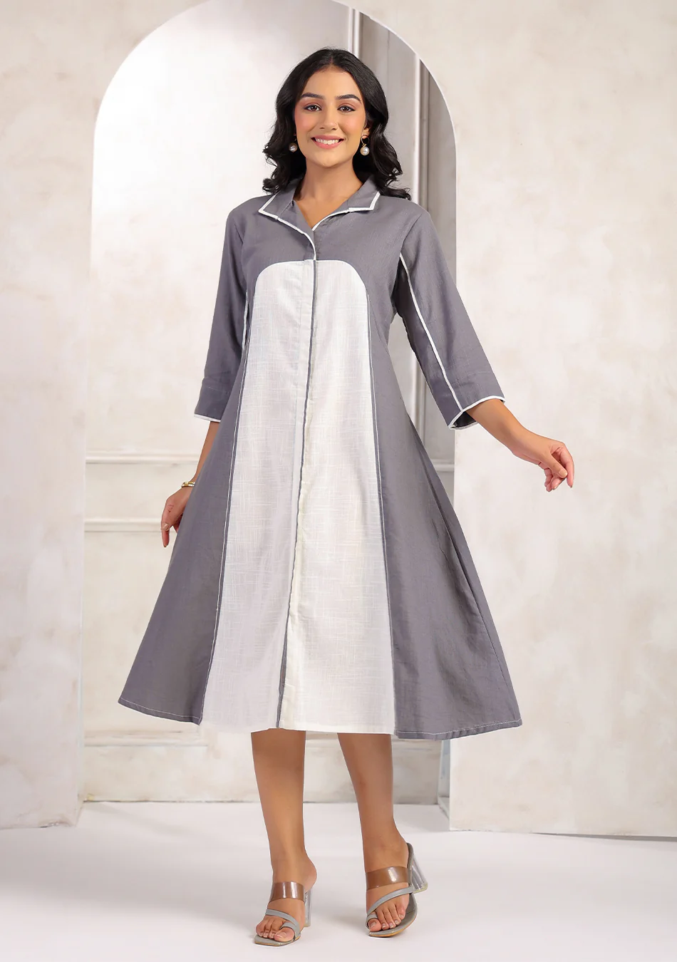 Aravalii Monochrome calm dress - Image 3
