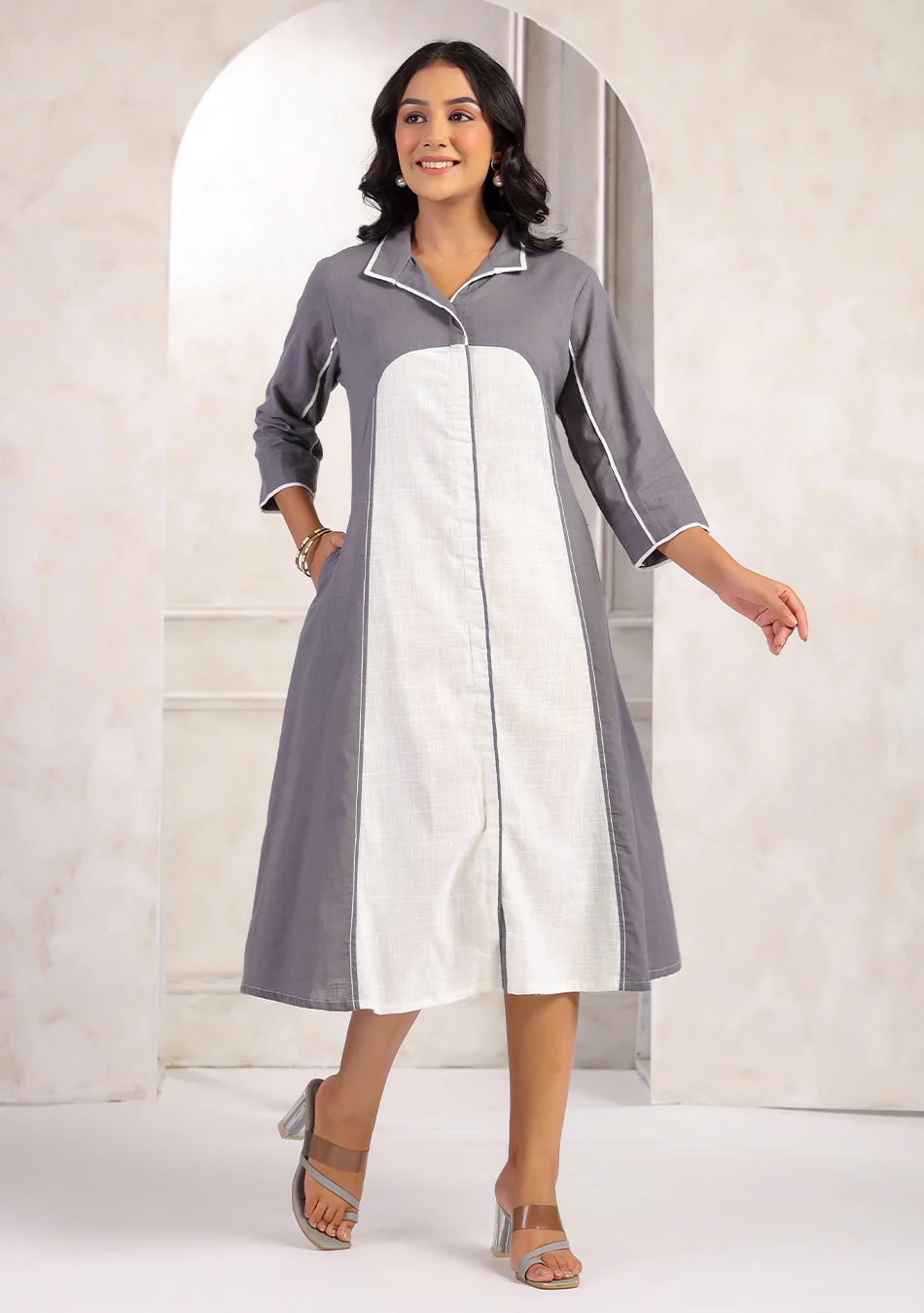Aravalii Monochrome calm dress - Image 8