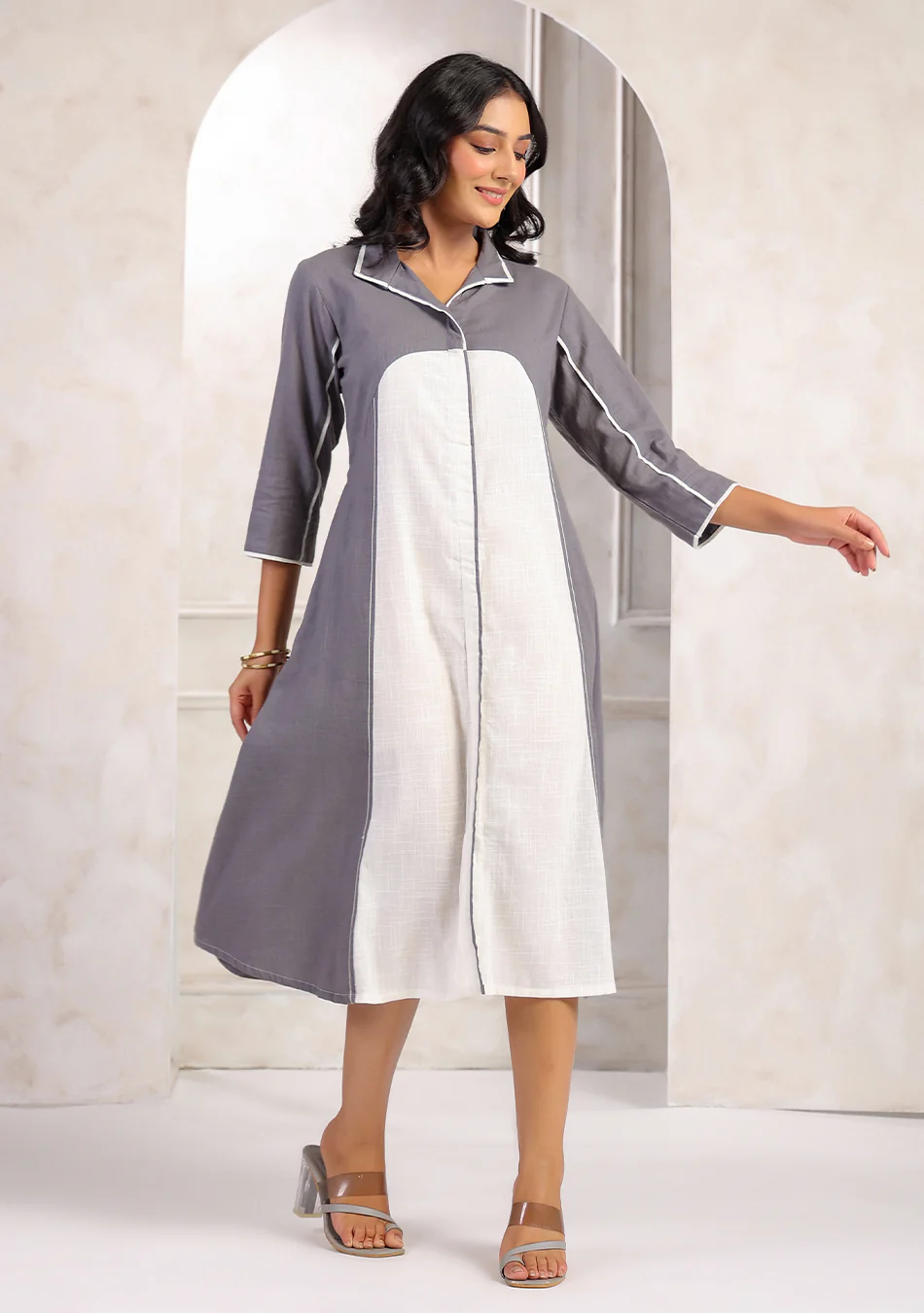 Aravalii Monochrome calm dress - Image 9