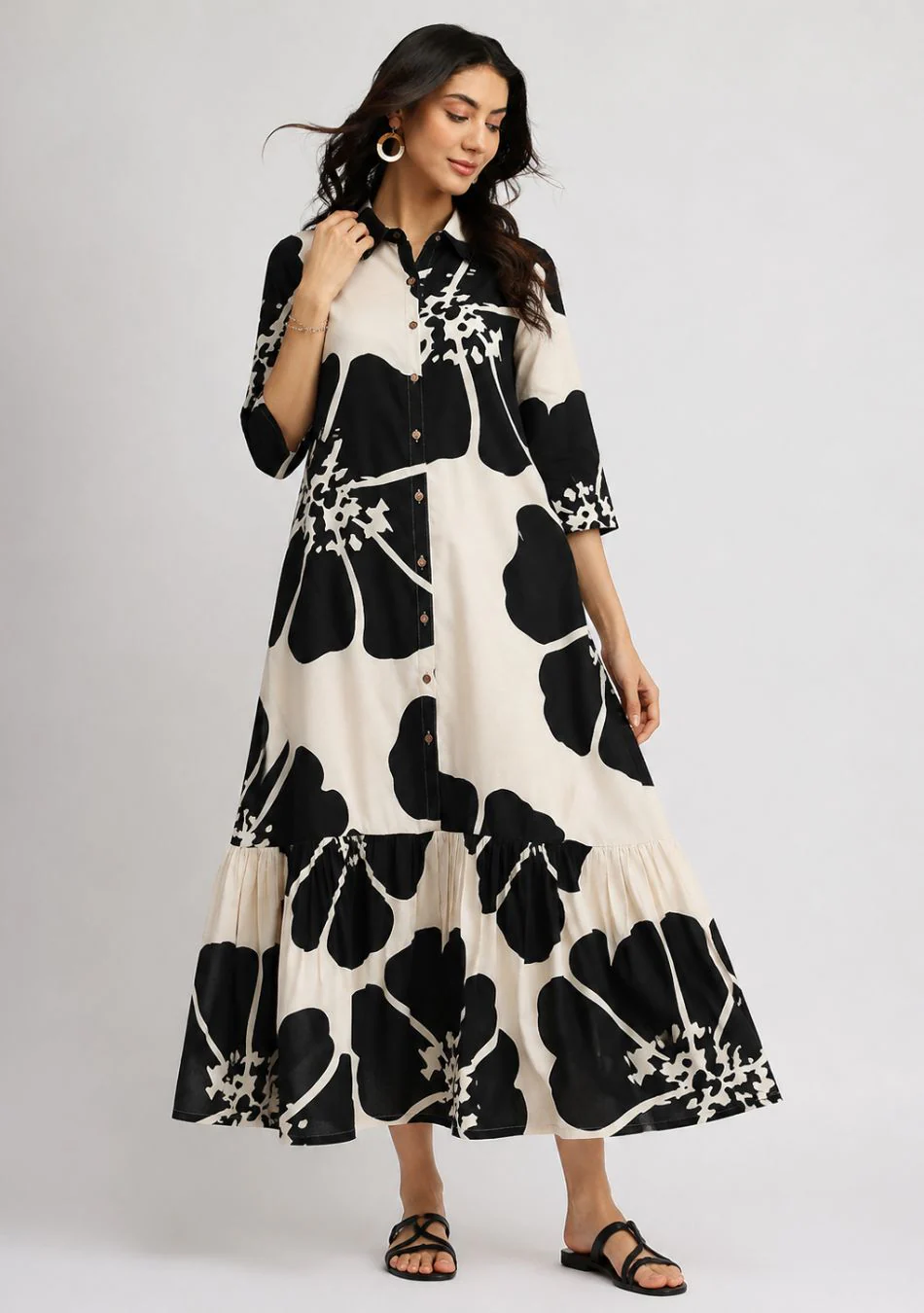 Aravalii Moonpetal Noir Couture Dress - Image 8